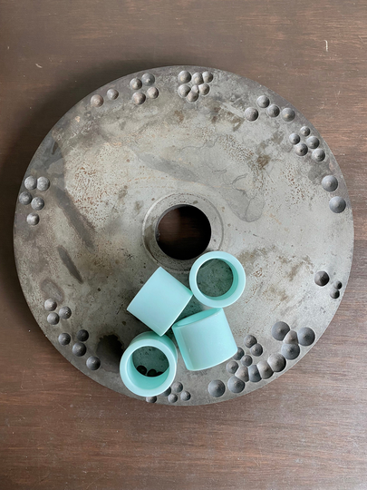 4Pc-1970S Vera Neumann Pale Turquoise Napkin Rings, Table Setting, Neumann, Vintage Mid Century Style