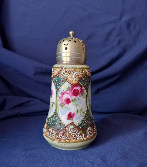 Sugar Shaker, Muffineer, Sifter, Moriage, Antique Moriage Kitchen Decor, Country Kitchen, Countrycore, Home Baking, Gift Idea