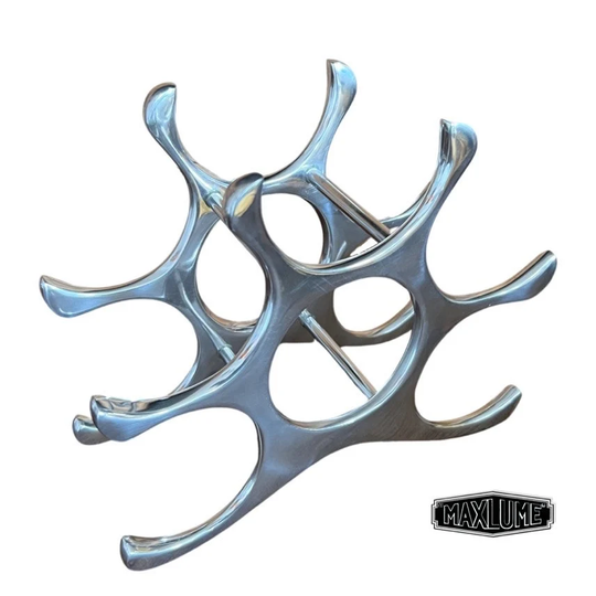 Maxlume ~ 6 Bottle Wine Rack Holder Solid Cast | Champagne Storage