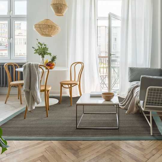 Mork Natural Flatweave Grey Rug