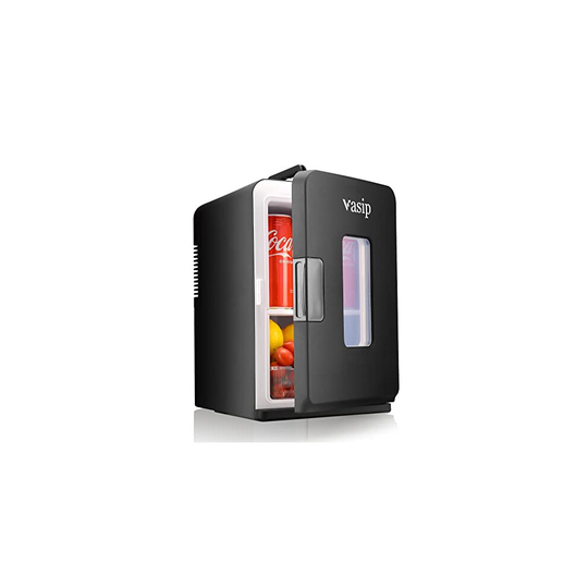 Mini Fridge 15 Liter/21 Cans, Small Drink Fridge Portable for Bedroom or Car(AC/DC), Thermoelectric Refrigerator for Skincare Beauty, Cooler