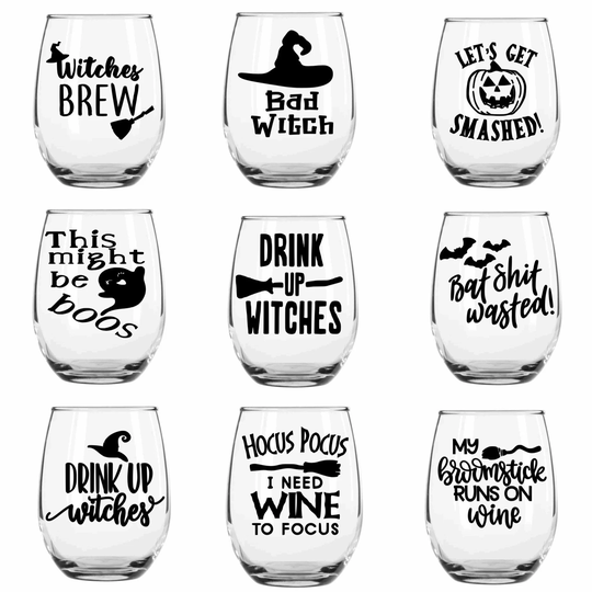 Halloween Wine Glasses