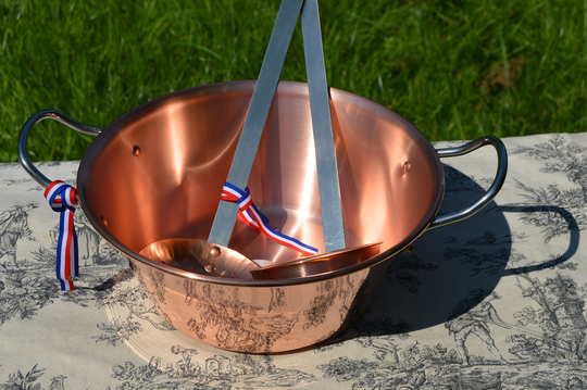 New Nkc 28 cm Copper Jam Pan + Ladle Ecumoire Skimmer Normandy Kitchen Jelly 11