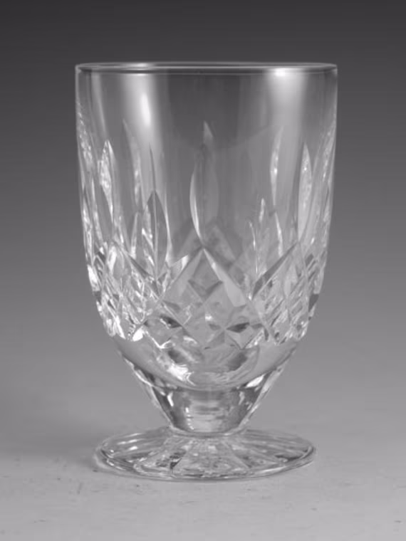 Waterford Crystal - Lismore Cut Footed Tumbler Glass/Glasses 3 3/4
