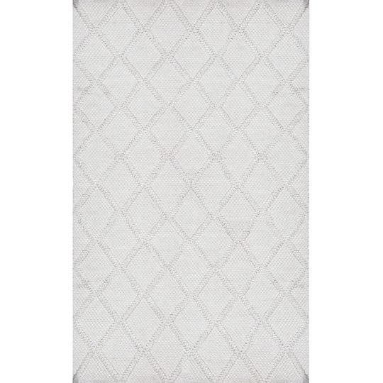 Wesley Handwoven Wool Light Grey Rug
