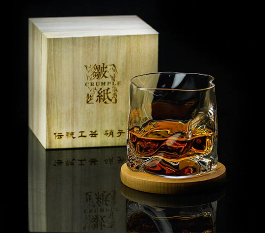 Beautiful Japanese Crystal Glass. Enjoy Your Whiskey Or Spirit Drink With That Unique Heat-Resistant Cup. Includes Wooden Box