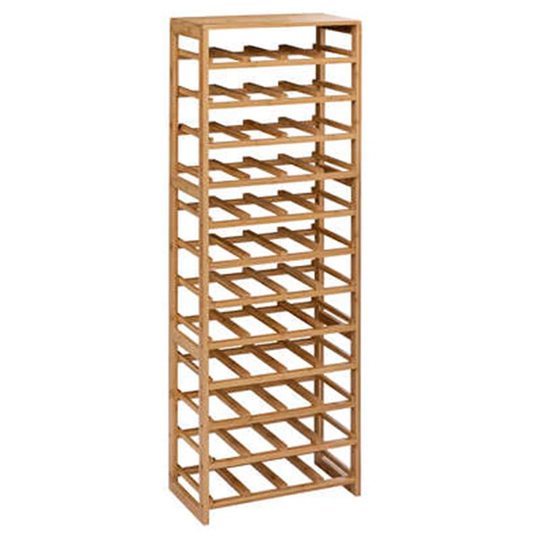 Isnesh 48 Bottle Floor Wine Bottle Rack in Beige