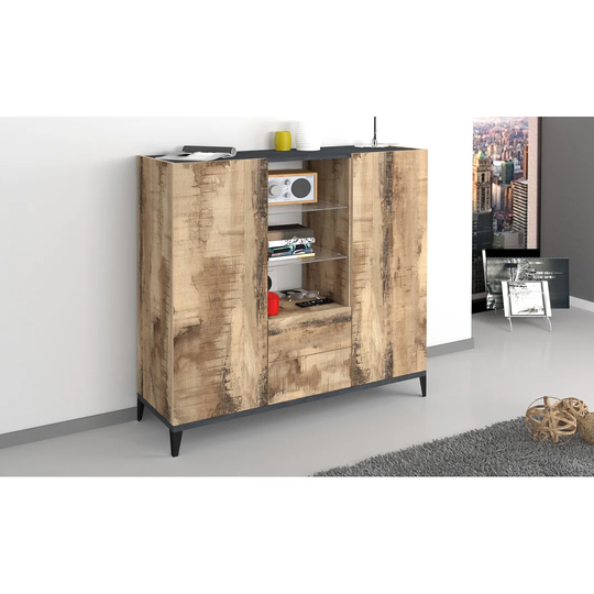 Avaan 120cm Wide 2 Drawer Highboard