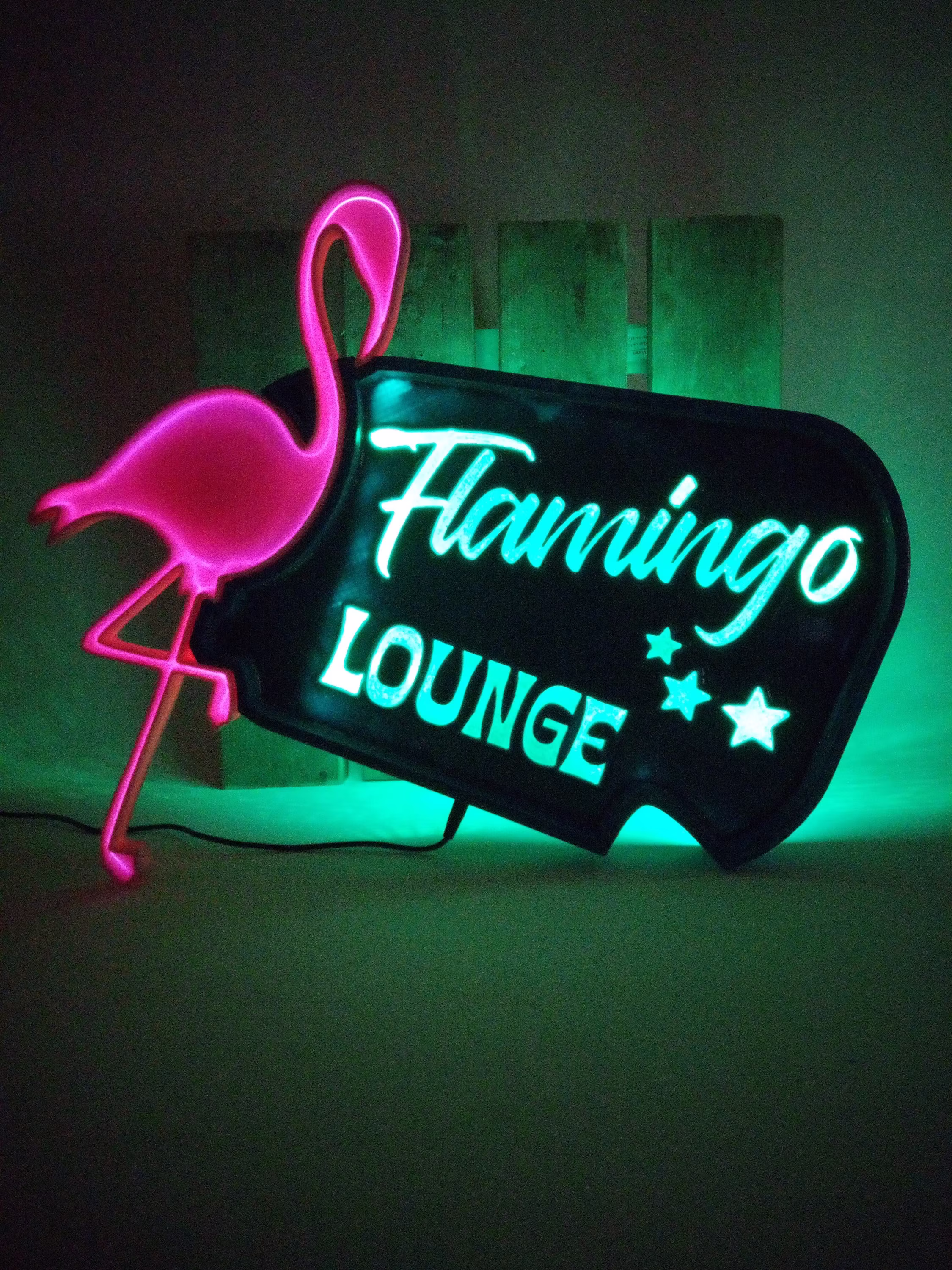 Vintage Marque Neon Sign Flamingo Lounge, Bar Sign, Roaring 20's Style, Retro Nightclub, Tropical