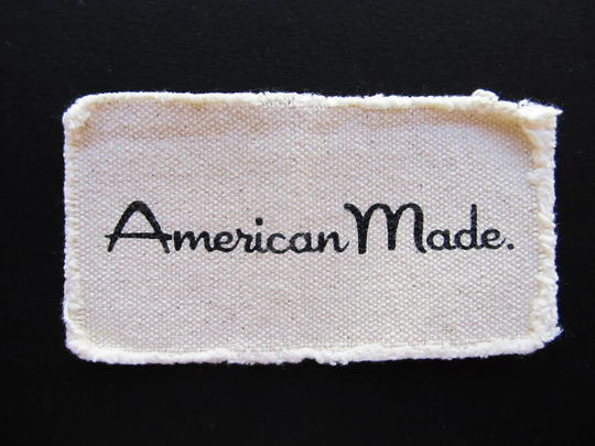 20 American Made Labels Cocktail Shaker Font Silkscreened On Canvas 3.75 X 2
