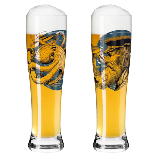 2 Piece 646ml Wheat Beer Glass Set