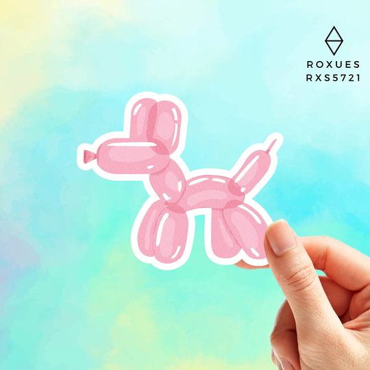 Balloon Puppy Animals Sticker, Water Bottle Laptop Animals, Macbook Stickers, Macbook Decal