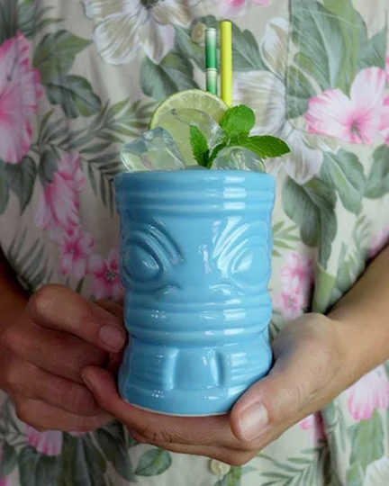 Marqui Marq Ceramic Tiki Mug-Sky Blue