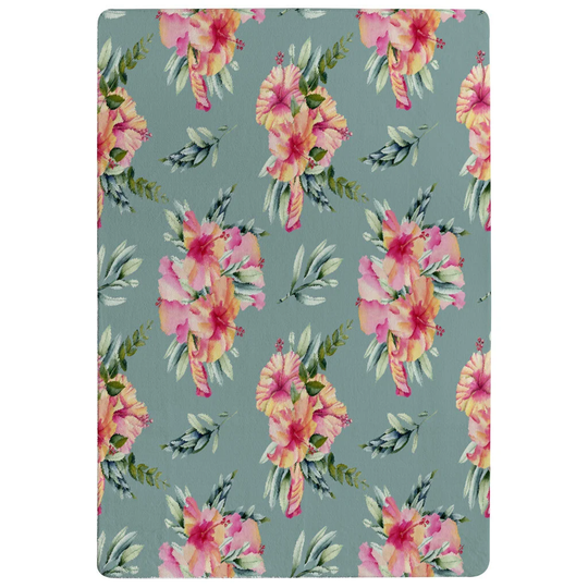 Presley Flowers Shaggy Blue/Pink Rug