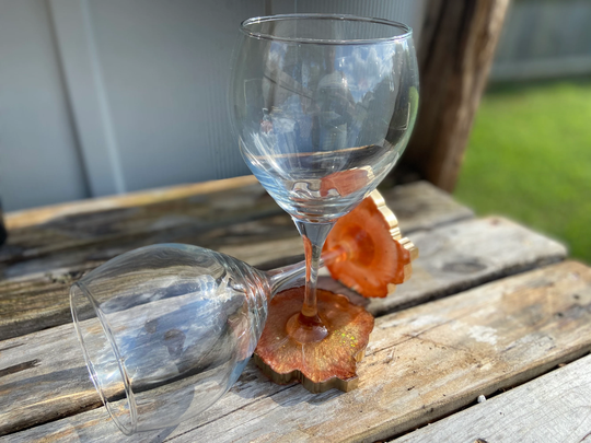 Custom Geode Base Wine Glass