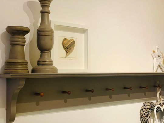Shaker Peg Shelf in Farrow & Ball Colours