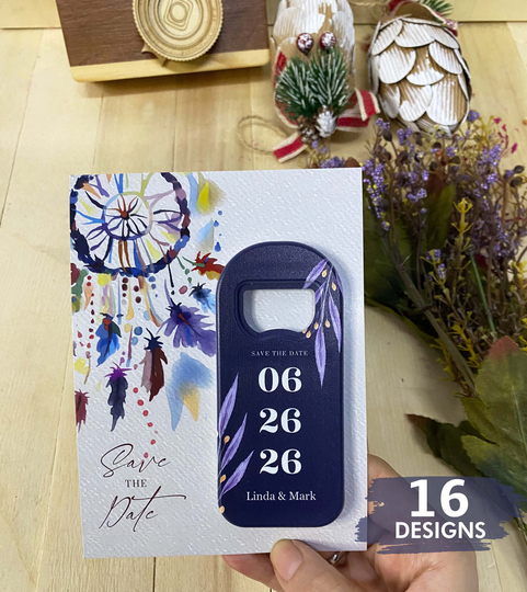 Customizable Wedding Favor For Guests in Bulk, Thank You Favor, Custom Invitations, Save The Date, Customisable Bottle Opener