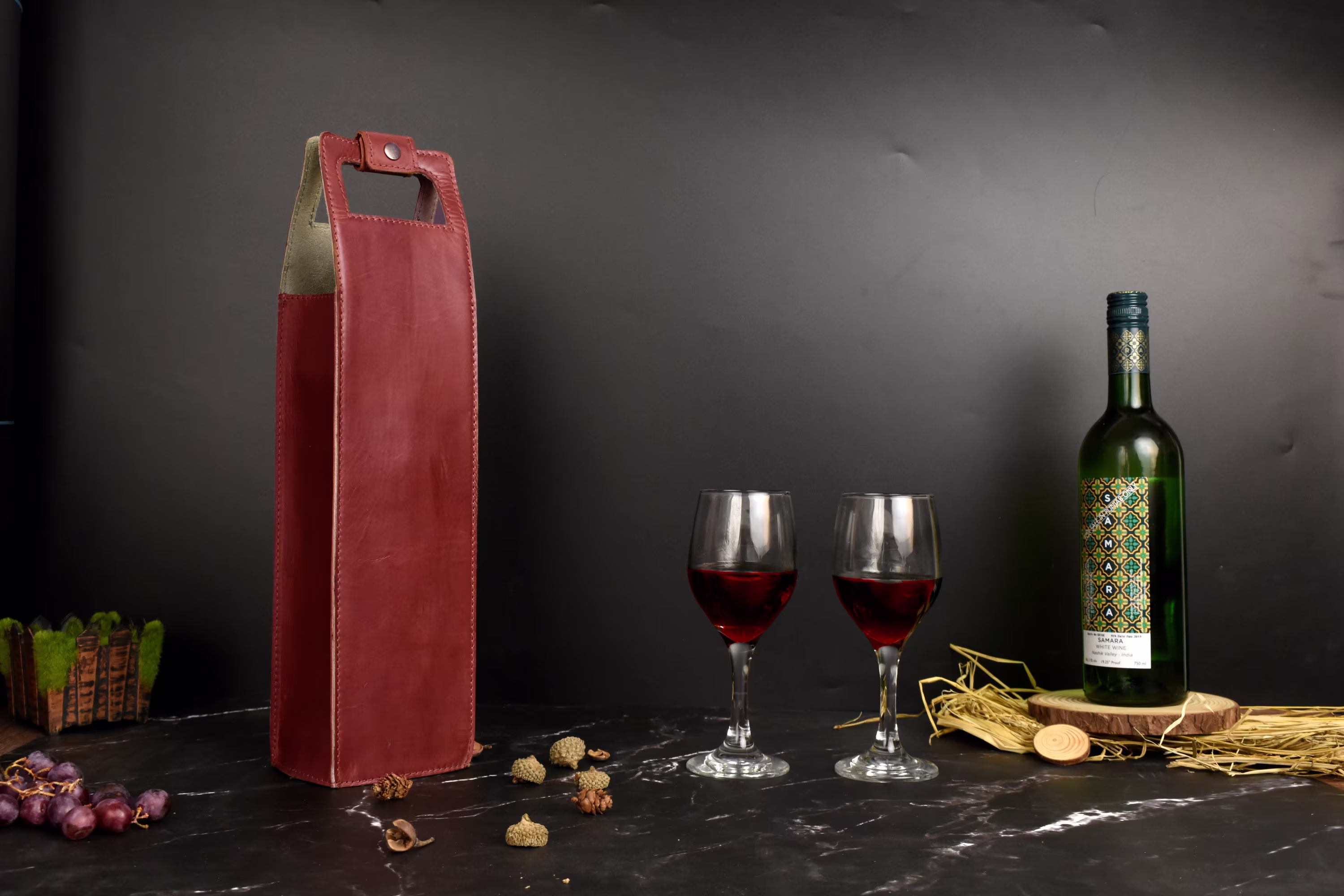 Personalized Handmade Wine Bottle Carrier With Free Personalization Engraved Gift For Lover Personalized Holder