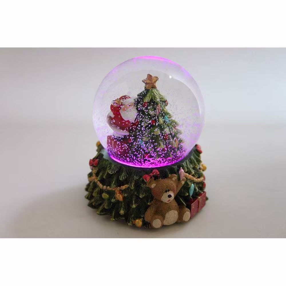 Led Colour Changing Santa Christmas Snowglobe