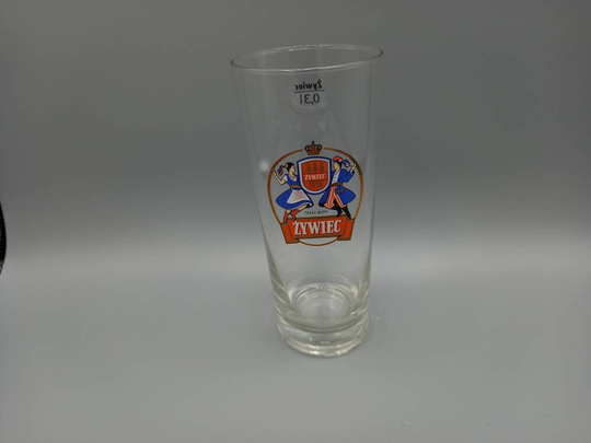 Zywtec 1856 Branded Vintage Beer Glass. Bar Ware. 16cm Tall