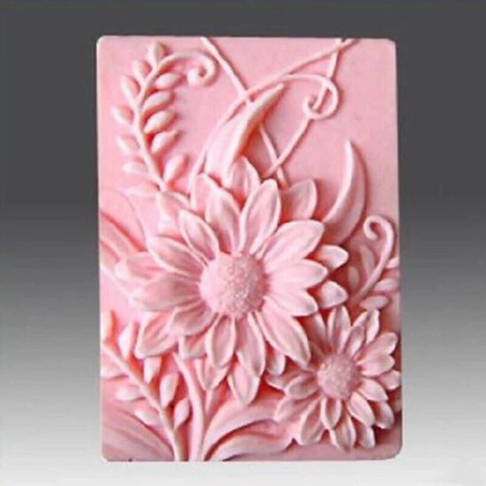 Beautiful Sunflower Flower Individual Silicone Soap Mould/Mold 7.5 X 4.5 2.5cm Approx 100Ml Capacity - Melt & Pour Or Cold Process