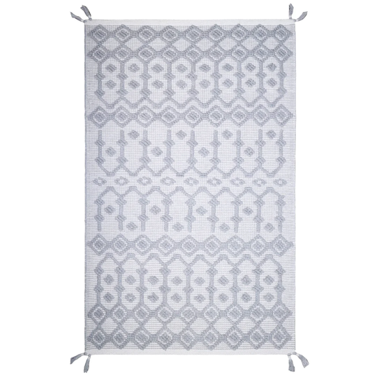 Clary Blonder Handwoven Cotton Grey Rug