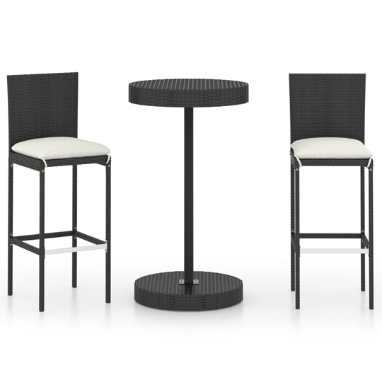 Azime 2 Seater Bar Height Dining Set with Cushions