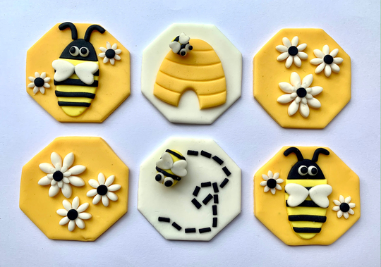 Baby Shower Cake Topper, Christening Train Boy Girl Bee Topper