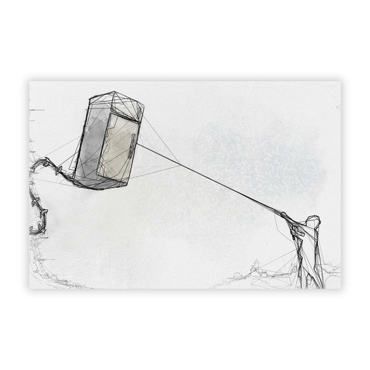 'Fridge Kite' by Banksy - Unframed Graphic Art Print on Paper