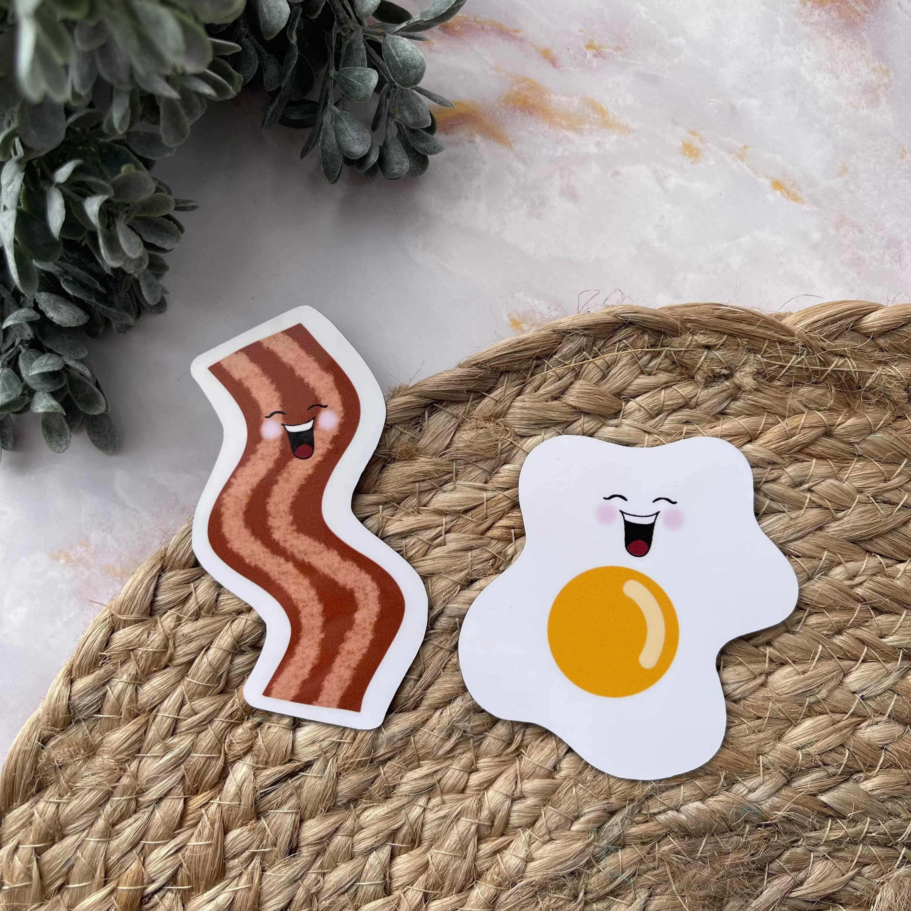 Best Friend Eggs & Bacon Bff Stickers Or Magnets | Laptop Sticker Waterbottle Friendship Cute Gift For Breakfast