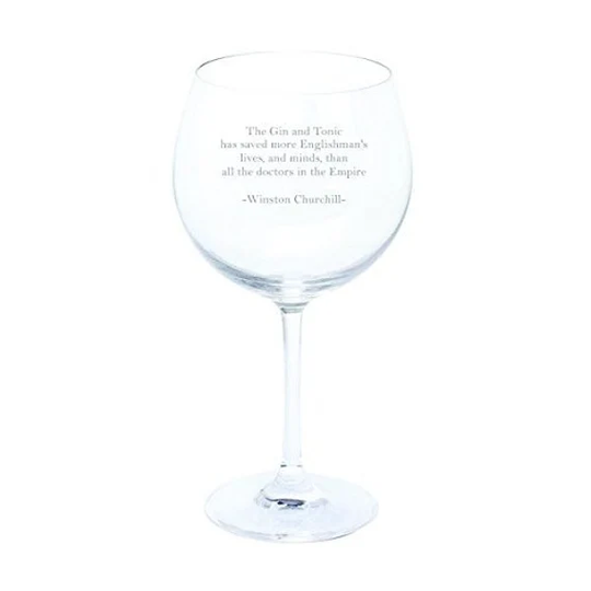 Dartington Crystal Winston Churchill Gin & Tonic Quote Wine Bar Copa Glass