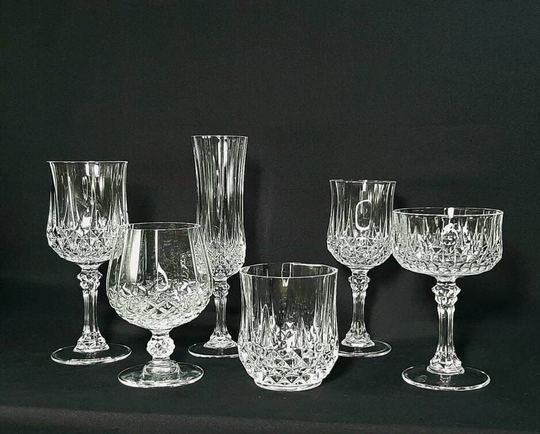 Longchamp By Cristal D'arques Durand French Crystal Cocktail Glasses
