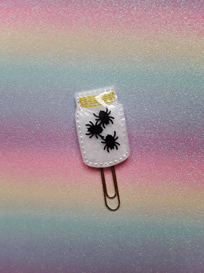 Spider Shaker Clip. Planner Feltie Paperclip. Felt Gifts. Stationery. UK Seller