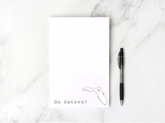 University Of Florida Notepad, Uf Gift, Graduation Collegiate Notepad, Gainesville, College Go Gators