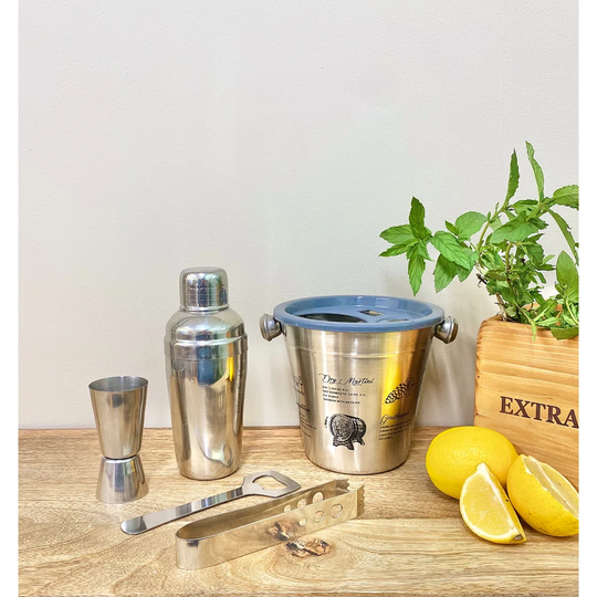 Bar Tool & Cocktail Set Stainless Steel Bucket