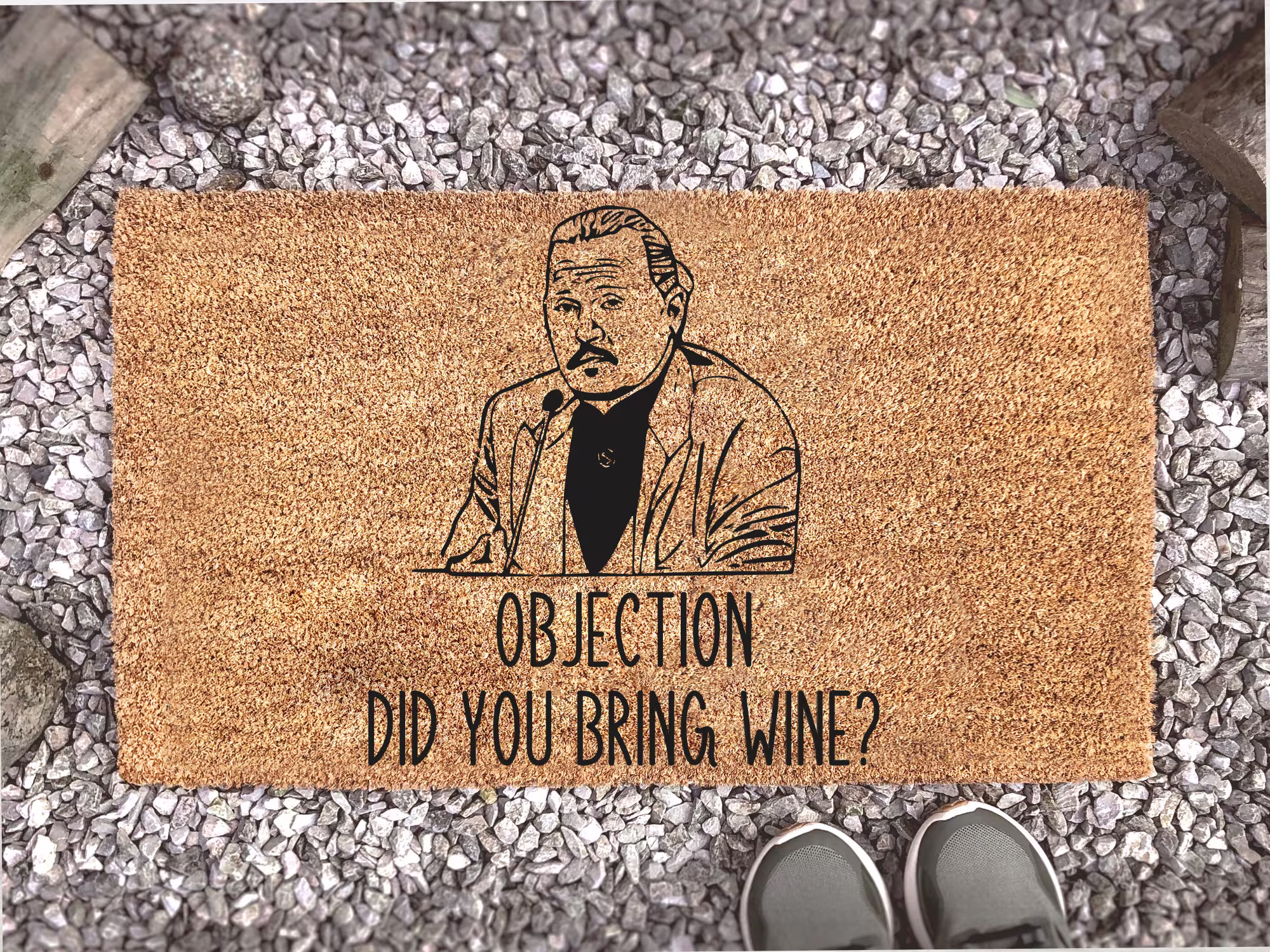 Objection Did You Bring Wine - Doormat Funny Court Case Amber Heard Depp Vs Johnny