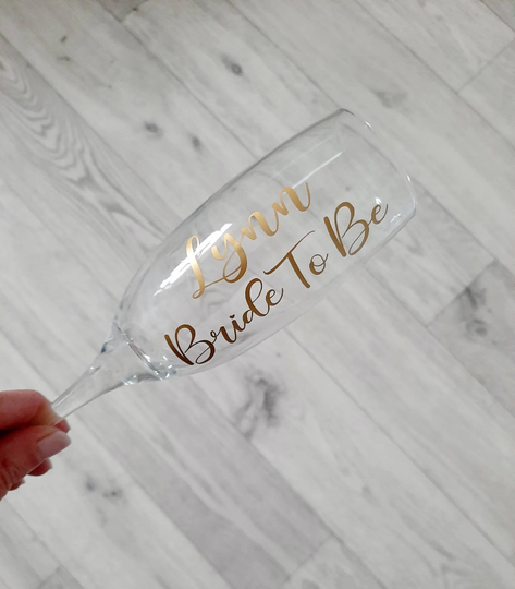 Bride To Be Champagne Flute - Name On Glass Hen Party Gifts Personalised Bridesmaid Gift -Personalised