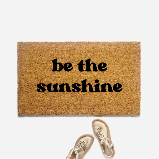 Be The Sunshine Inspirational Doormat, Summer Welcome Mat, Housewarming Gift, Decor