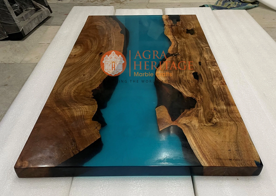 Epoxy Table, Dining, Sofa, Center Table Top Acacia Wooden Table , Custom Order, Resin River Natural Wood Bar Table