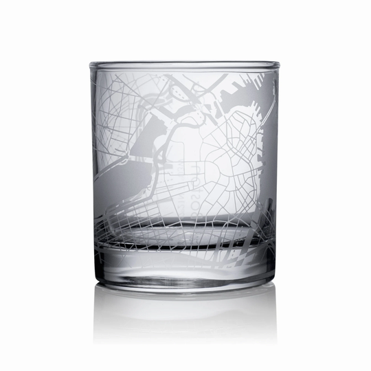 Boston Map Whiskey Glass, 10.5 Oz