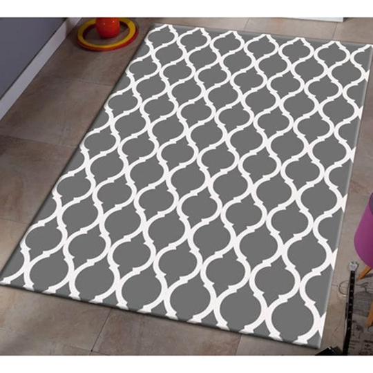 Borrero Flatweave Grey/White Rug