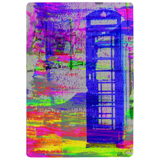 Delaware London Post Box Designer Shaggy Blue/Pink Rug