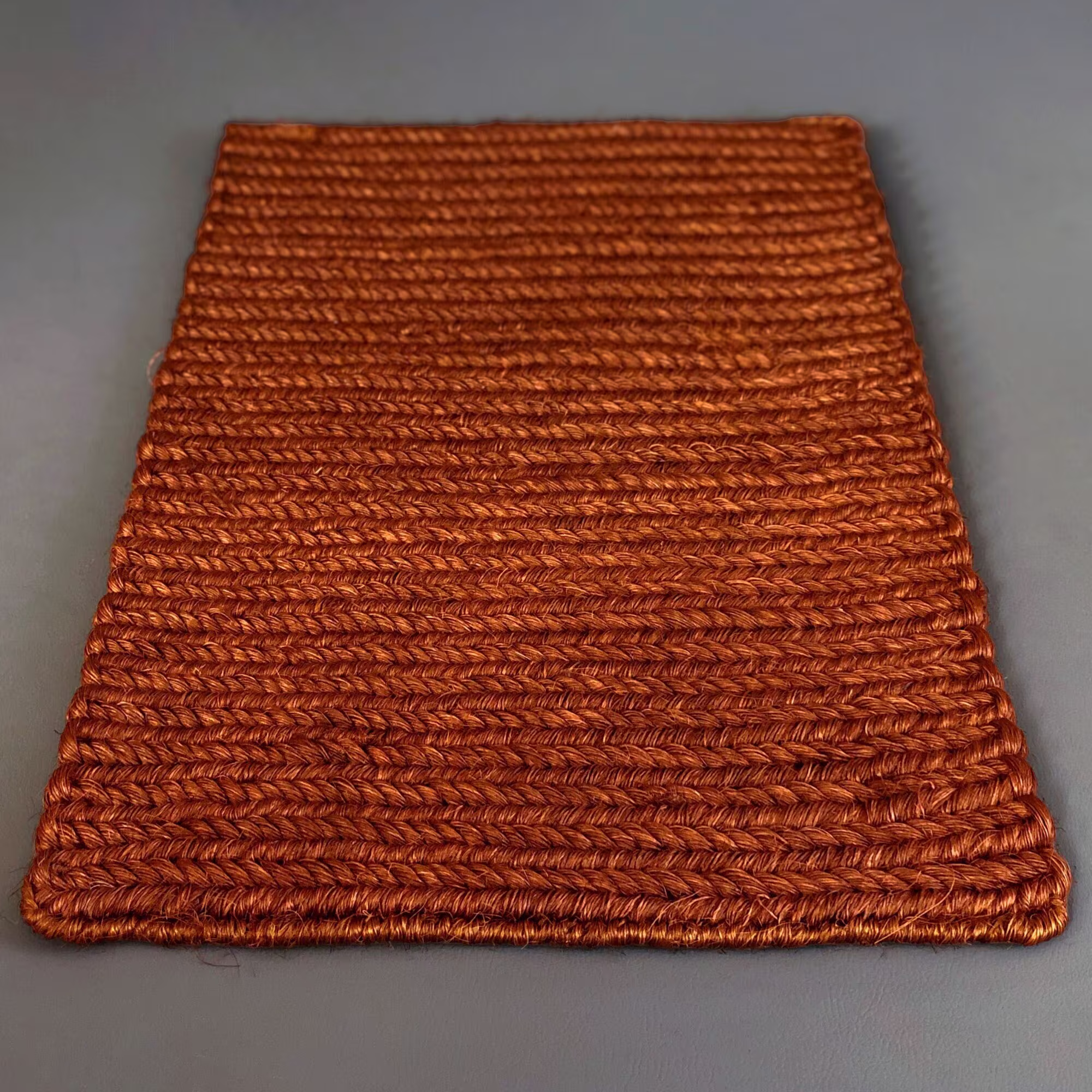 Entryway Rug Indoor Door Mat, Copper Color Small Rug, Front Mat Accent Boho Decor Handwoven Decorative Sisal Doormat Indieart