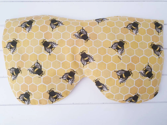 Bee Weighted Oragnic Eye Pillow, Gift For Yoga Lovers, Best Gifts, Strapless Organic Mask, Wellbeing