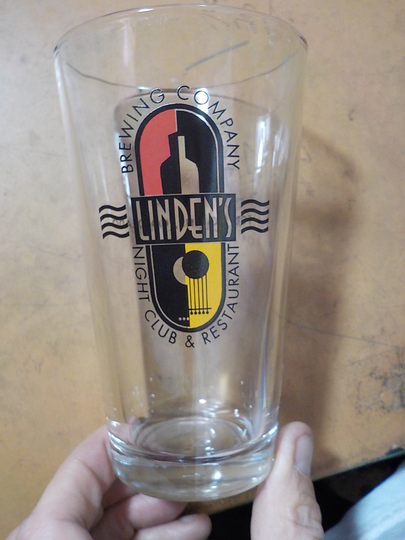 Vintage Linden's Brewing Company Night Club & Restaurant Fort Collins Colorado Pint Beer Glass Mint Free Usa Shipping