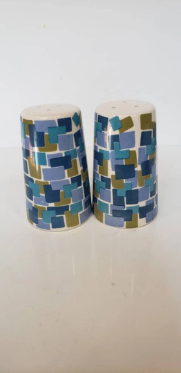 Geometric Ceramic Salt & Pepper Shakers