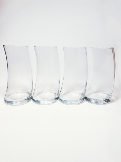 Set Of Four Libbey Swerve Glasses