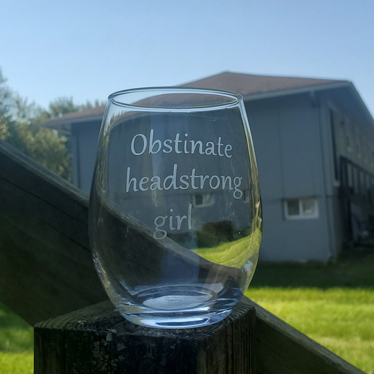 Pride & Prejudice Inspired Wine Glass