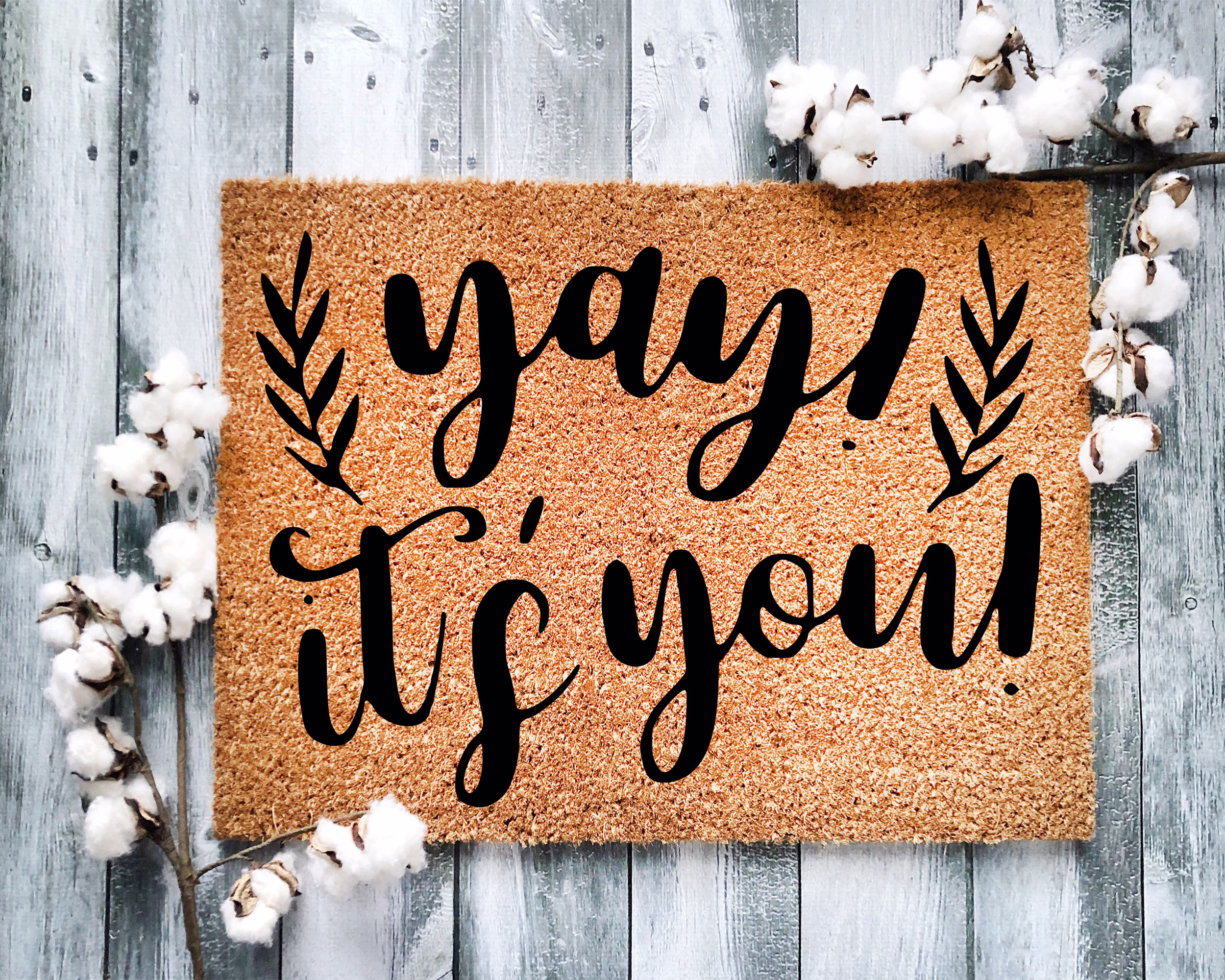 Door Mat, Funny Doormat, Yay It's You, Housewarming Gift, Welcome Closing Wed Gift - 2209