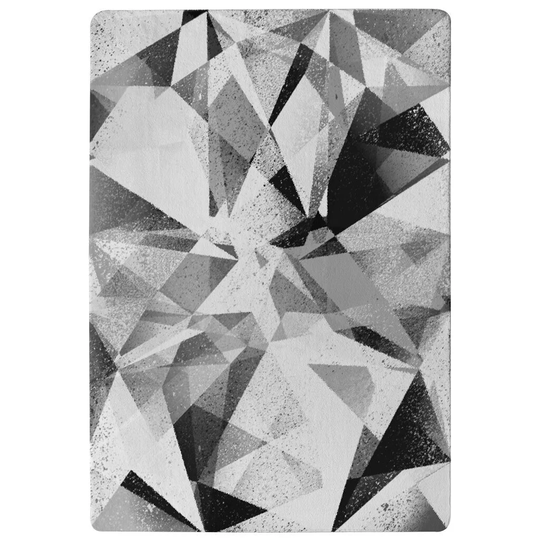 Ervin Grunge Designer Shaggy Black/Grey Rug